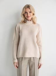 Pulover croială cambrată mâneci lungi bej MAURICE ABOT femme