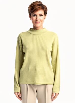 Pulover croială cambrată mâneci lungi verde CLAUDE DE SAIVRE femeie