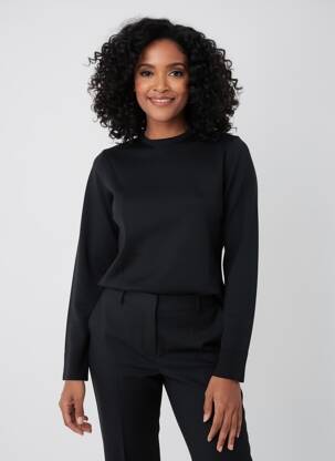 Pulover croială cambrată mâneci lungi negru MAURICE ABOT femeie