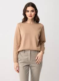Pulover croială cambrată mâneci lungi maro MAURICE ABOT femme