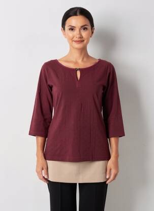 Top mâneci lungi mâneci lungi roșu ENTRACTE femeie
