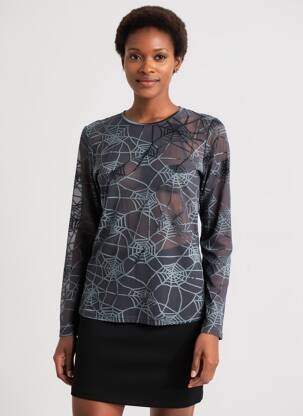 Top mâneci lungi mâneci lungi albastru ENTRACTE femeie