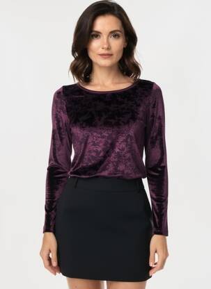 Top mâneci lungi mâneci lungi violet ENTRACTE femeie