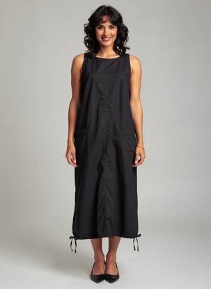 Rochie lungă fără mâneci fără mâneci negru ARMOR LUX femeie