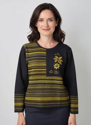 Pulover croială cambrată mâneci lungi verde FINETTE femeie