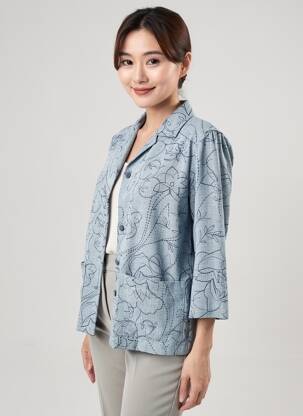 Cămașă țesătură crep mâneci lungi albastru PIER BÉ femme