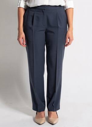 Pantalon slim țesătură poplin mărime normală albastru BIESSE femeie