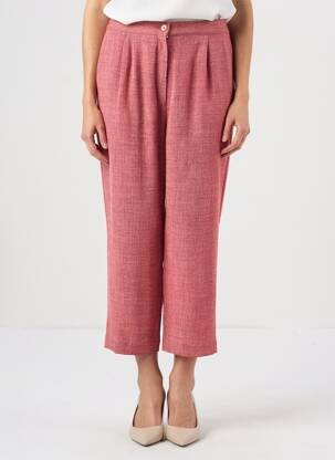 Pantalon trei sferturi croială dreaptă mărime normală roșu PRUNELLE femeie