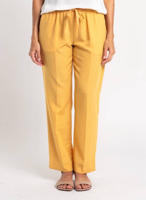 Pantalon drept țesătură poplin mărime normală portocaliu PIER BÉ femme
