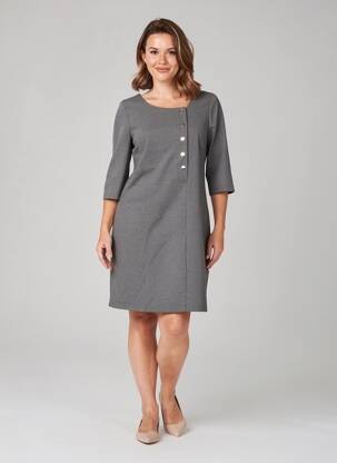 Rochie scurtă mâneci 3/4 mâneci 3/4 gri HIPPOCAMPE femeie