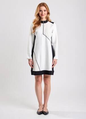 Rochie scurtă mâneci lungi mâneci lungi bej MALOKA femeie