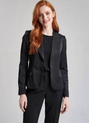 Jachete elegante buzunare negru AVERSIA femeie