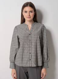 Cămașă țesătură crep mâneci lungi negru C'EST BEAU LA VIE femme
