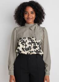 Bluză mâneci lungi mâneci lungi negru HIPPOCAMPE femme