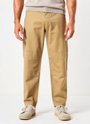 Pantalon chino țesătură poplin mărime normală maro DAYTONA bărbat