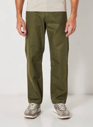Pantalon chino țesătură poplin mărime normală verde DAYTONA bărbat