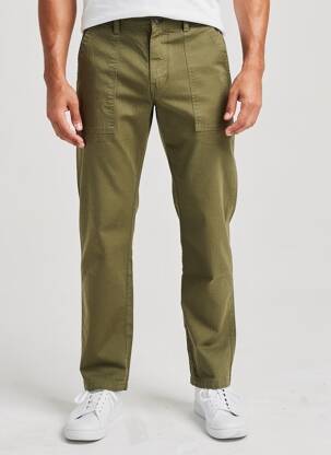 Pantalon chino buzunare mărime normală verde IRON AND RESIN bărbat