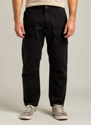 Pantalon cargo croială dreaptă mărime normală negru DAYTONA bărbat