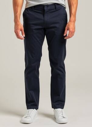 Pantalon chino elasticitate mărime normală albastru DAYTONA bărbat