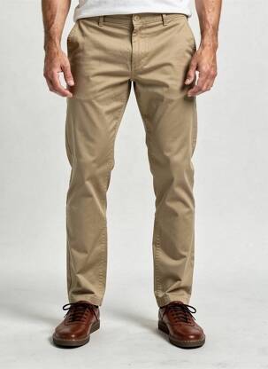 Pantalon chino elasticitate mărime normală maro DAYTONA bărbat