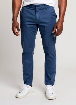 Pantalon chino elasticitate mărime normală albastru DAYTONA bărbat