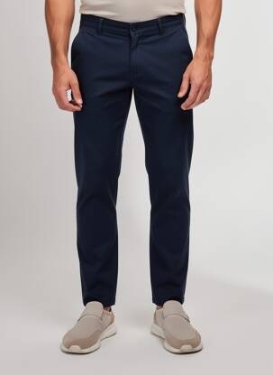 Pantalon chino elasticitate mărime normală albastru DAYTONA bărbat