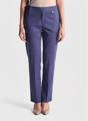 Pantalon slim talie elastică mărime normală albastru ANNA MONTANA femeie