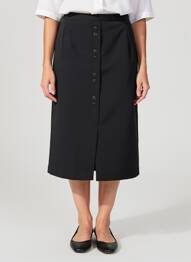 Fustă midi croială dreaptă negru 20/20 femme