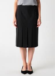 Fustă midi croială dreaptă negru MODISSIMO femme