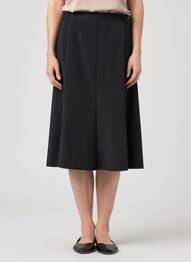 Fustă midi croială evazată negru 20/20 femme