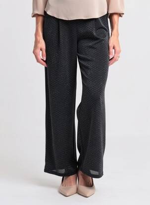 Pantalon drept talie elastică negru KAFFE femeie