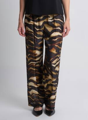 Pantalon drept talie elastică negru KAFFE femeie