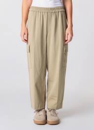 Pantalon cargo talie elastică bej IN WEAR femme