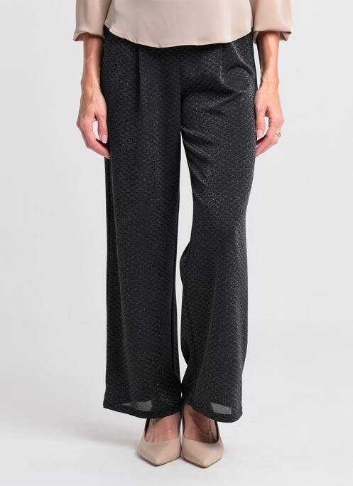 Pantalon drept talie elastică negru KAFFE femme