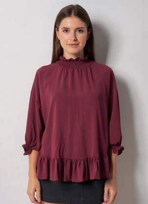 Top mâneci lungi mâneci lungi violet YOU UDRESS femeie