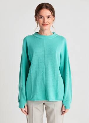 Pulover croială dreaptă mâneci lungi verde CECIL femeie