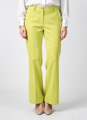 Pantalon drept țesătură poplin mărime normală verde LCDN femeie