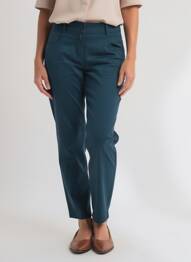 Pantalon slim țesătură poplin mărime normală albastru CECIL femme