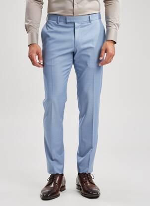 Pantalon slim talie cu cleme mărime normală albastru HAFNIUM bărbat