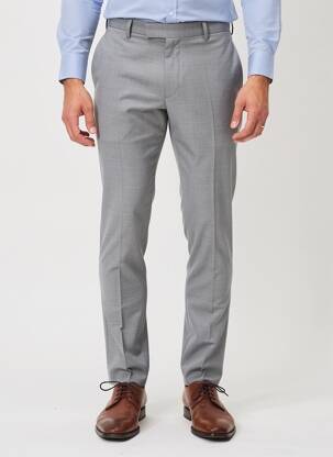 Pantalon slim țesătură melanj mărime normală gri HAFNIUM bărbat