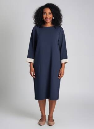 Rochie midi mâneci lungi mâneci lungi albastru BETTY BARCLAY femeie