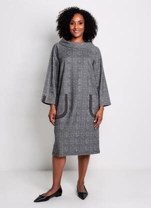 Rochie midi mâneci lungi mâneci lungi gri BETTY BARCLAY femeie