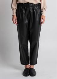 Pantalon 7/8 talie elastică negru MISS JUNE femme