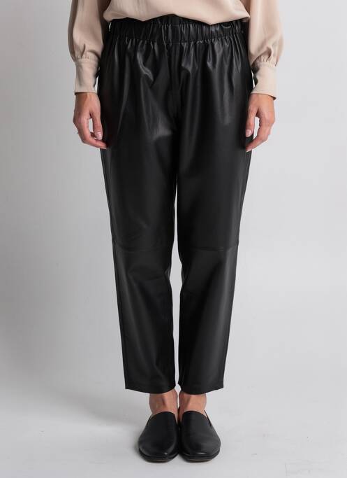 Pantalon 7/8 talie elastică negru MISS JUNE femme
