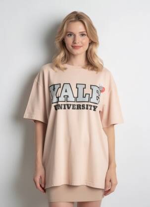 Tricou serigrafie flockată mâneci scurte roz NEWTONE femeie