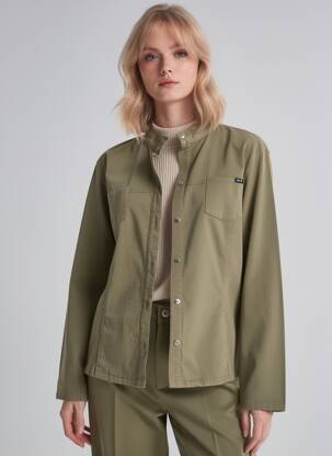 Jachete casual buzunare verde STK femeie