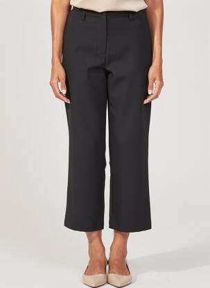 Pantalon trei sferturi croială dreaptă mărime normală negru LUCCHINI femeie