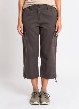 Pantalon trei sferturi croială dreaptă mărime normală gri STK femeie