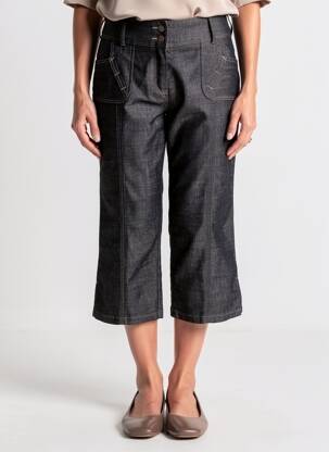 Pantalon trei sferturi croială dreaptă mărime normală negru CAROLE RICHARD femeie
