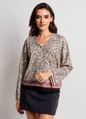 Pulover croială cambrată mâneci lungi bej GERARD DAREL femeie
